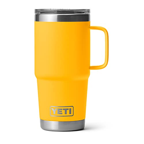 YETI Rambler 20 oz Travel Mug, Stainless Steel, Vacuum Insulated with Stronghold Lid, Black