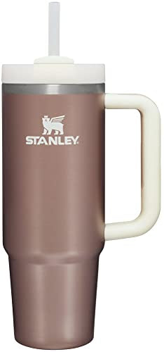 Stanley Quencher H2.0 FlowState Stainless Steel Vacuum Insulated Tumbler with Lid and Straw for Water, Iced Tea or Coffee, Smoothie and More, Rose Quartz, 40 oz