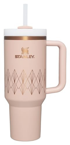 Stanley Quencher H2.0 FlowState Stainless Steel Vacuum Insulated Tumbler with Lid and Straw for Water, Iced Tea or Coffee, Smoothie and More, Rose Quartz, 40 oz