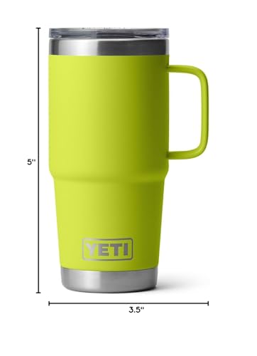 YETI Rambler 20 oz Travel Mug, Stainless Steel, Vacuum Insulated with Stronghold Lid, Black