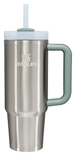 Stanley Quencher H2.0 FlowState Stainless Steel Vacuum Insulated Tumbler with Lid and Straw for Water, Iced Tea or Coffee, Smoothie and More, Rose Quartz, 40 oz