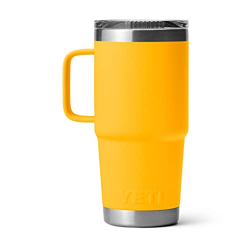 YETI Rambler 20 oz Travel Mug, Stainless Steel, Vacuum Insulated with Stronghold Lid, Black