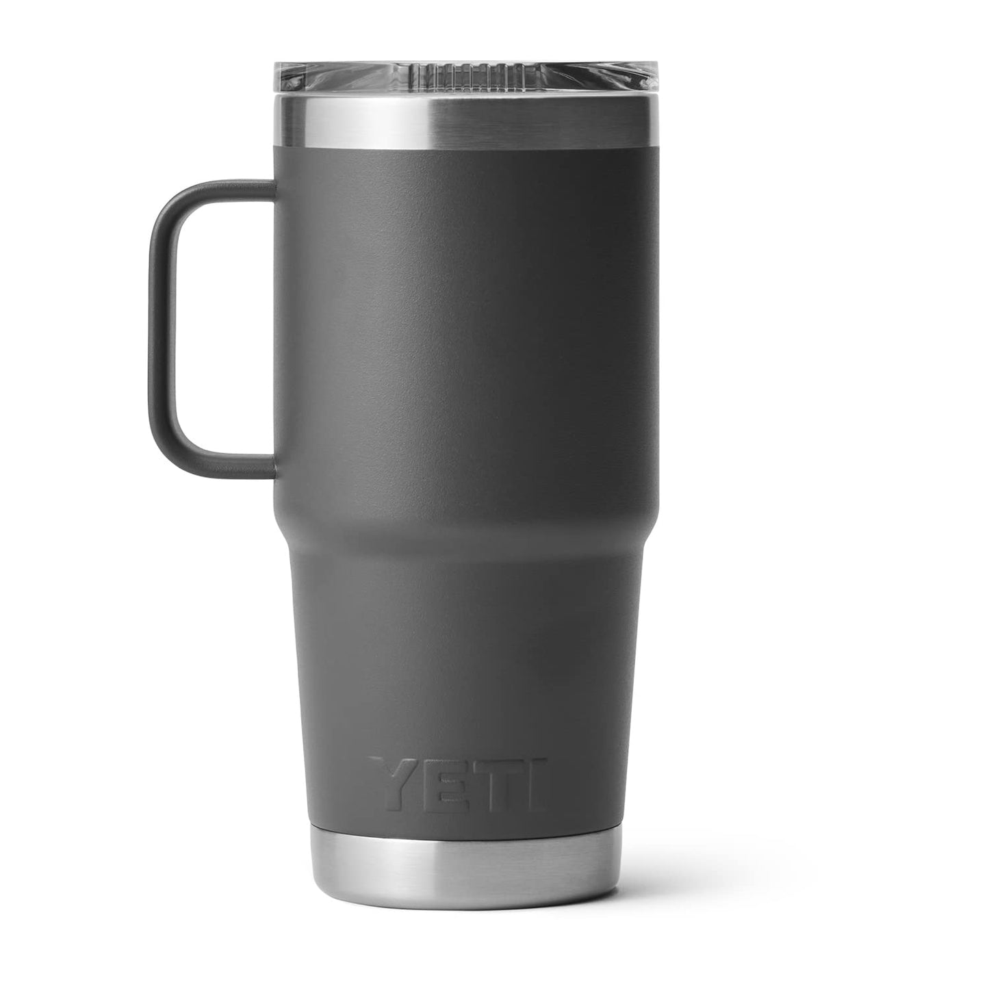 YETI Rambler 20 oz Travel Mug, Stainless Steel, Vacuum Insulated with Stronghold Lid, Black