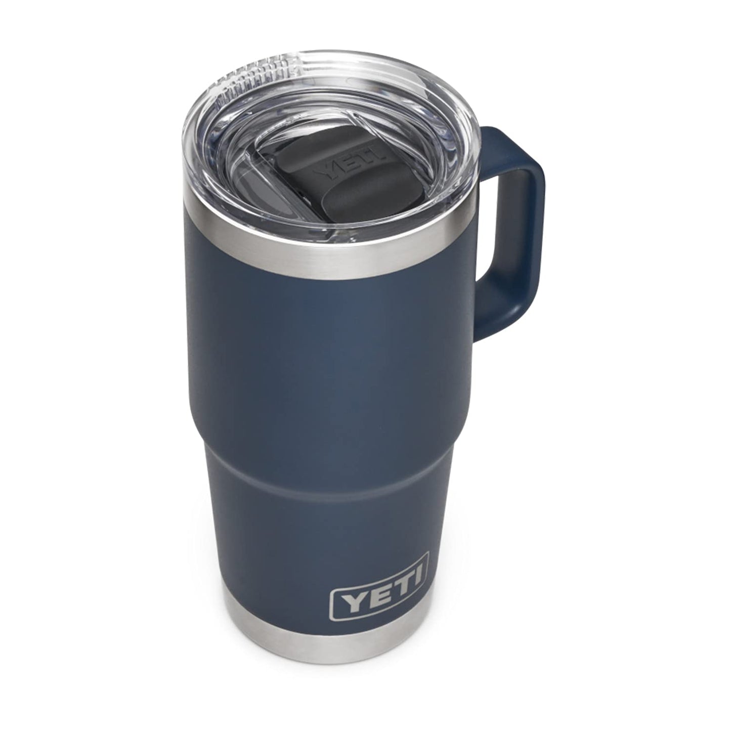 YETI Rambler 20 oz Travel Mug, Stainless Steel, Vacuum Insulated with Stronghold Lid, Black