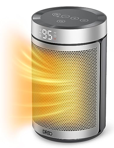 Dreo Space Heater, Portable Electric Heaters for Indoor Use with Thermostat and Remote, 2024 Upgraded, Digital Display, 12H Timer, 5 Mode, 1500W PTC Ceramic Fast Safety Heat for Office Bedroom Home