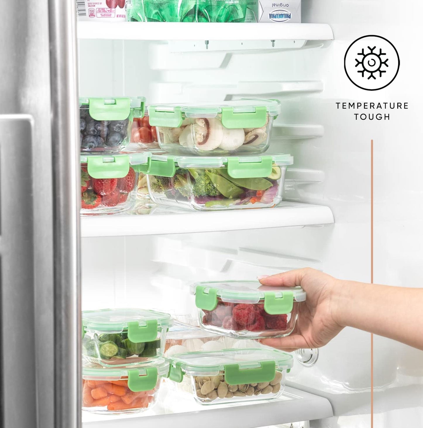 JoyJolt JoyFul 24pc(12 Airtight, Freezer Safe Food Storage Containers and 12 Lids), Pantry Kitchen Storage Containers, Glass Meal Prep Container for Lunch, Glass Storage Containers with Lids