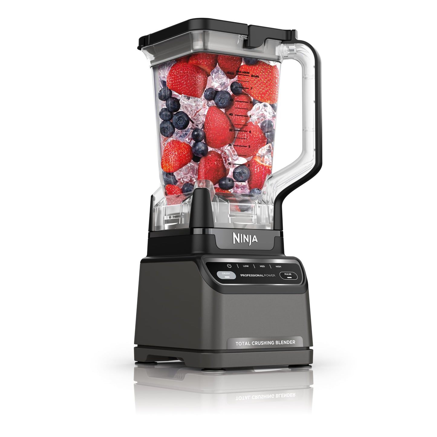 Ninja Blender, For-Smoothies, Salsa, Shakes, Slush, and-Frozen Drinks, Blender, Pitcher, and-Lid, Blender for-Kitchen, Crushes Ice, Fruit, and-Veggies, 1000-Watt, Dishwasher Safe, Black, NJ601AMZ