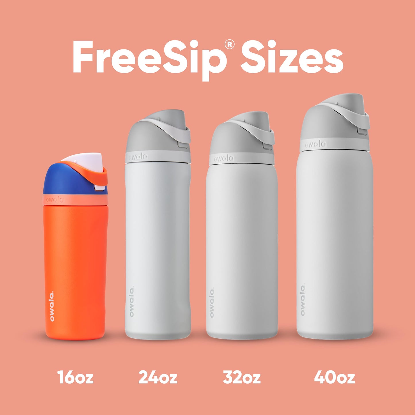 Owala FreeSip Insulated Stainless Steel Water Bottle with Straw for Sports, Travel, and School BPA-Free Sports Water Bottle, 24 oz, Shy Marshmallow