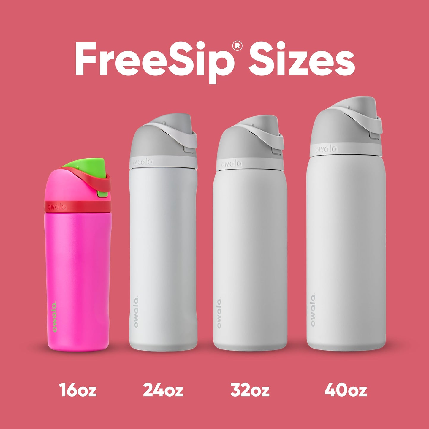 Owala FreeSip Insulated Stainless Steel Water Bottle with Straw for Sports, Travel, and School BPA-Free Sports Water Bottle, 24 oz, Shy Marshmallow