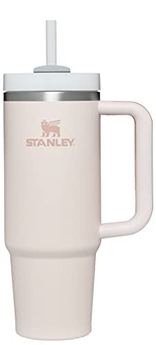 Stanley Quencher H2.0 FlowState Stainless Steel Vacuum Insulated Tumbler with Lid and Straw for Water, Iced Tea or Coffee, Smoothie and More, Rose Quartz, 40 oz